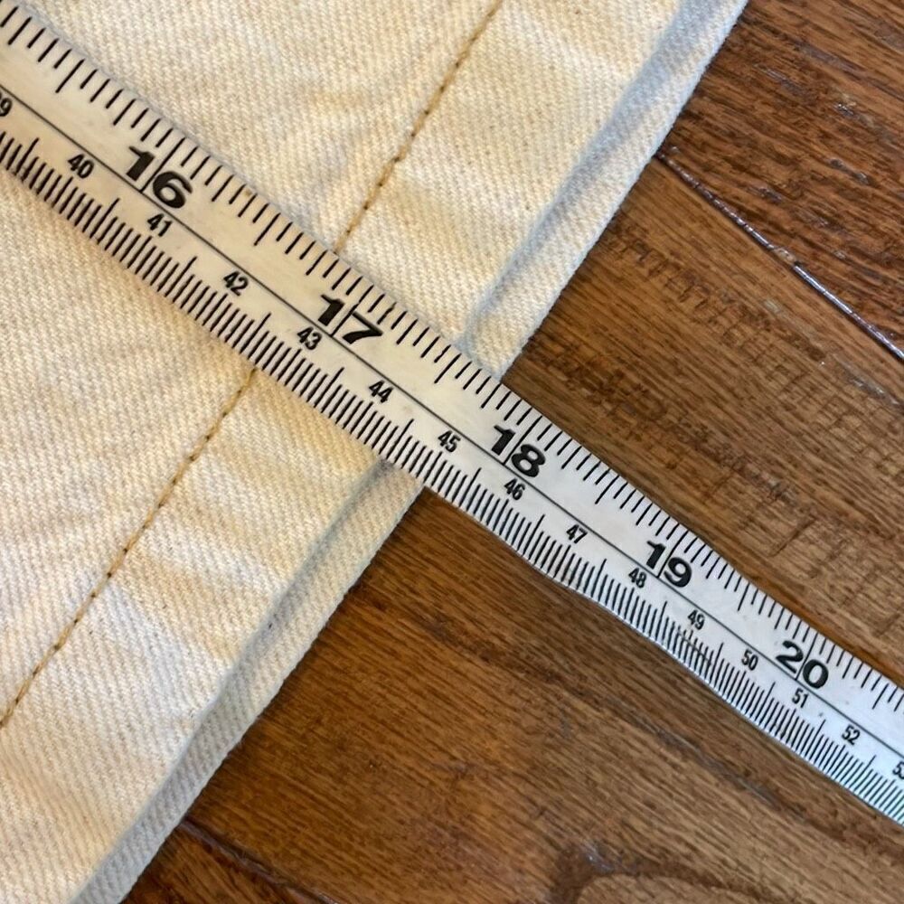 Free People ecru paperbag denim waist skirt size 10 - Picture 4 of 10